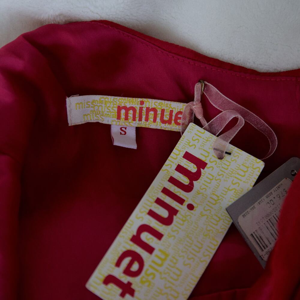 Mminuet Y2k style SILK Barbie mini dress size S NWT - Picture 2 of 4